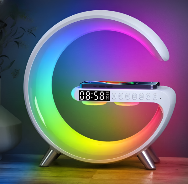 G Lamp Multi-functional Led Clock Display Speaker | G 63 Wireless Charging Bluetooth Speaker Atmosphere Night Lamp With Alarm Clock